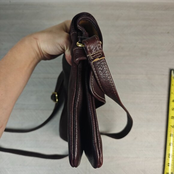 Vintage Elie Handbags Genuine Leather Brown Crossbody Bag USA Made - Picture 12 of 12